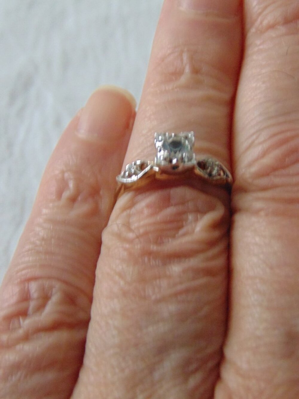 vintage antique style engagement ring sz.9
